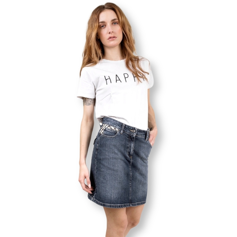 *SOLD* BURBERRY Denim Skirt A-Line US 06 - Picture 8 of 8